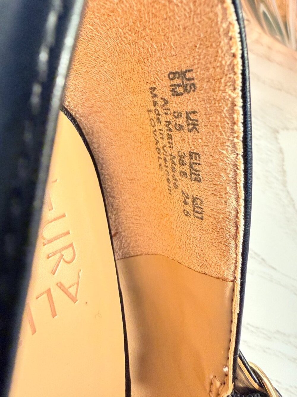 Naturalizer Lovable Black Cap Toe Mary Jane Block Heel Pumps 8M - Picture 7 of 7